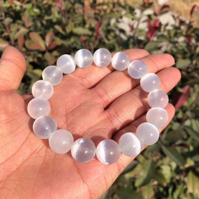 Pulseira da Purificação Selenita - Pedra Selenita / Pedra Natural