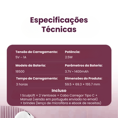SculpLift - Dispositivo 3 em 1 para Flacidez Localizada