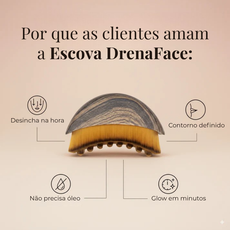 DrenaFace – Escova de Drenagem Linfática Facial