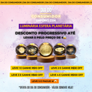 Luminária Esfera de Cristal Planetária 3D