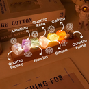 Luminária Luz dos Chakras - Luminária 7 Chakras com Cristais Naturais