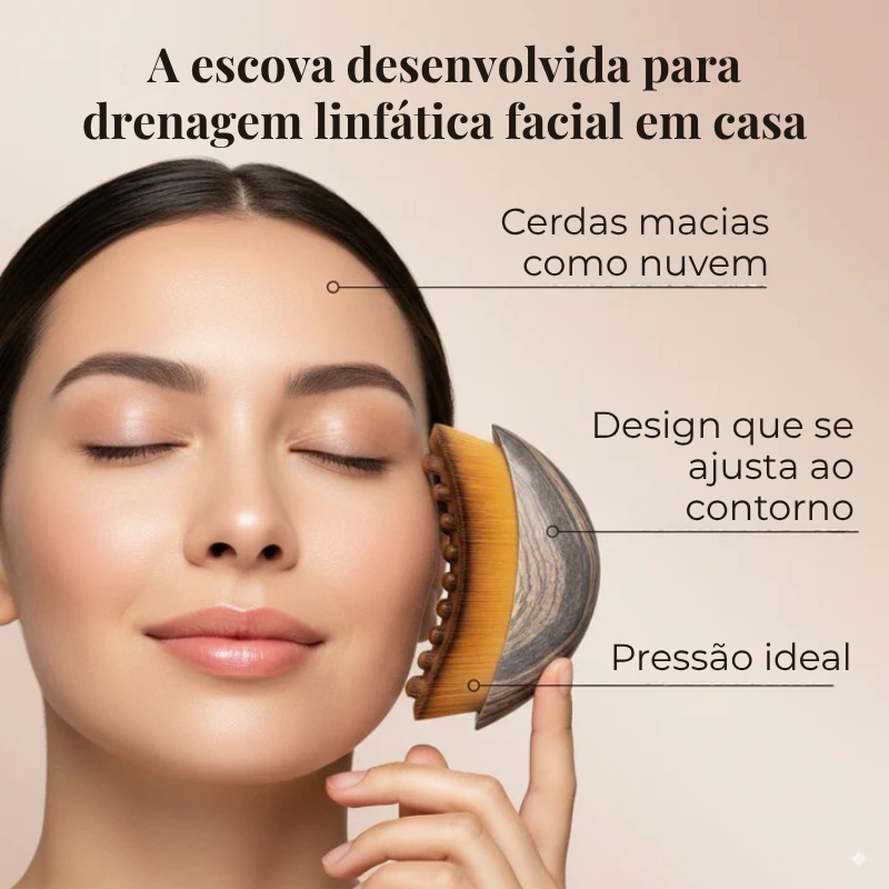 DrenaFace – Escova de Drenagem Linfática Facial