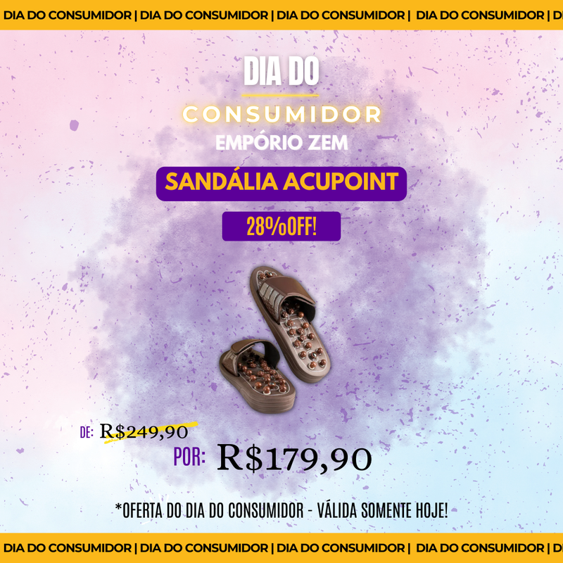 Sandália AcuPoint - Chinelo de Acupressão Reflexologia Podal