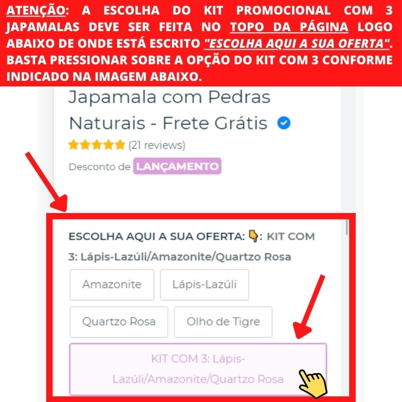 Japamala 108 contas com Pedras Naturais