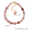 Pulseira com Contas de Pedras Naturais