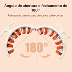 “Drena Roller com abertura ajustável de 180° para massagear coxas, cintura e pernas com lipedema, proporcionando conforto e drenagem eficaz