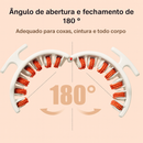 “Drena Roller com abertura ajustável de 180° para massagear coxas, cintura e pernas com lipedema, proporcionando conforto e drenagem eficaz