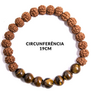 Japamala Rudraksha com Olho de Tigre + Pulseira de BRINDE