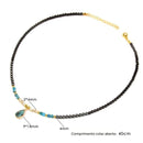 Colar semi-jóia Pingente de Pedra Natural