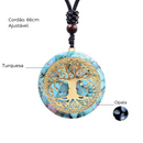Colar Orgonite Árvore da Vida e Turquesa