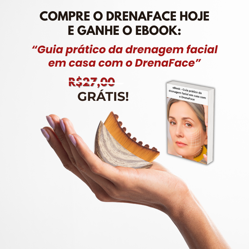 DrenaFace – Escova de Drenagem Linfática Facial