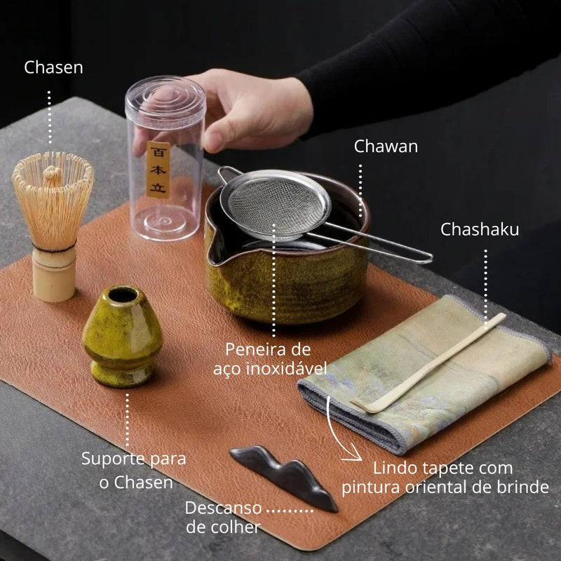 Kit Cerimonial Japonês para Matcha