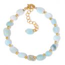 Pulseira com Contas de Pedras Naturais