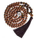 Japamala Rudraksha com Olho de Tigre + Pulseira de BRINDE