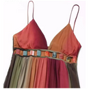 Vestido Boho Rainbow com Pedras