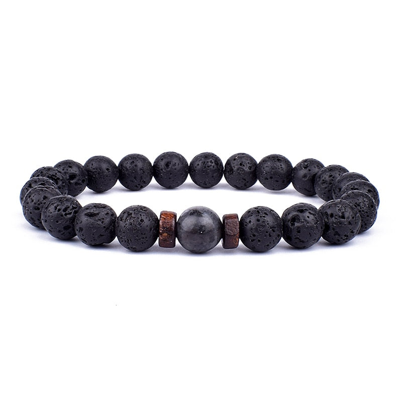 Pulseira Tibetana Lava Vulcânica