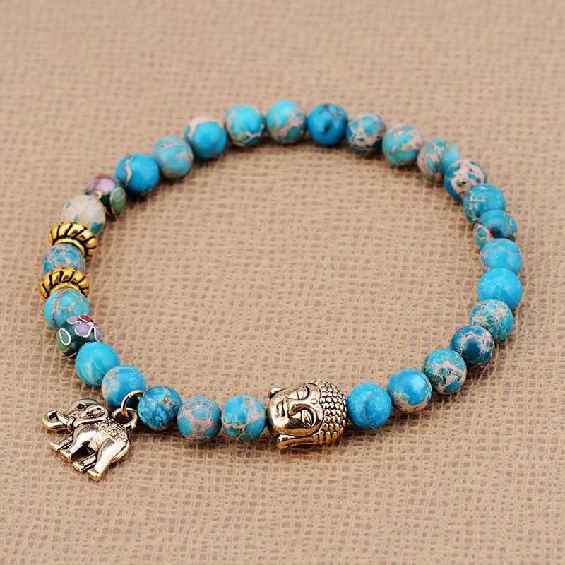 Pulseira Budista - Pedras Naturais
