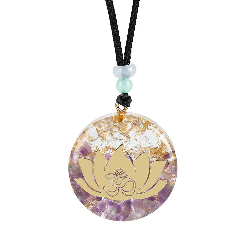 Colar Orgonite Flor de Lótus