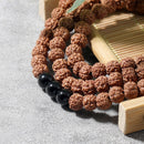 Japamala da Proteção Rudraksha e Ônix - Com Pulseira de Brinde!