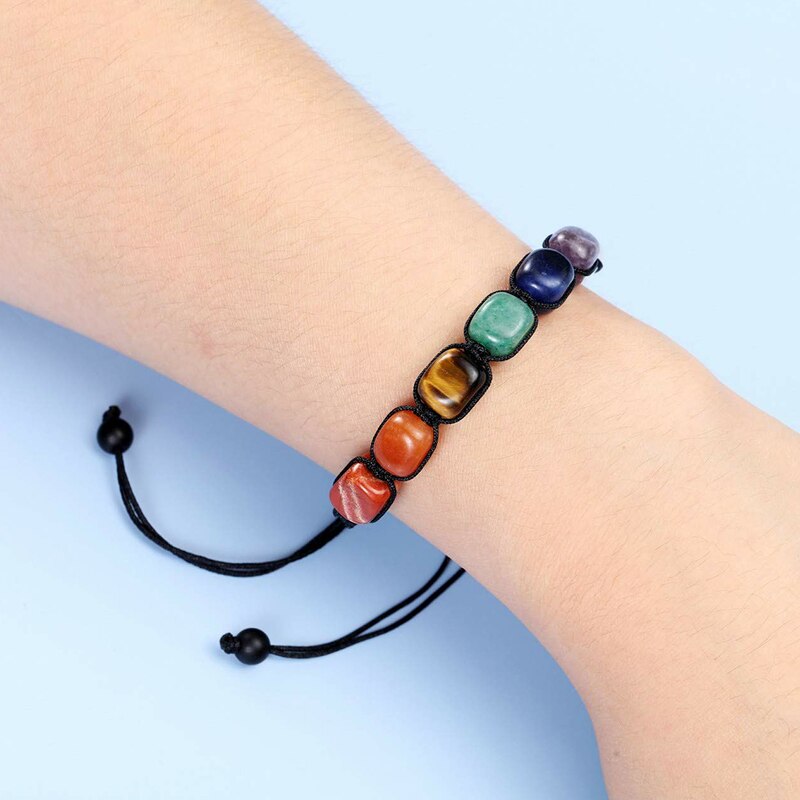 Pulseira Reikiana 7 Chakras com Cristais Naturais!