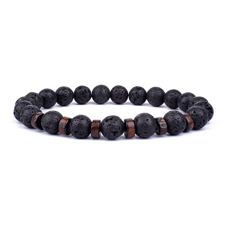 Pulseira Tibetana Lava Vulcânica
