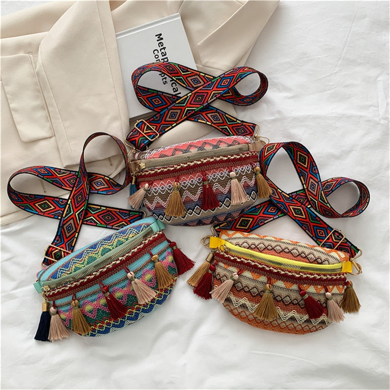Bolsa de Cintura Boho - Crossbody