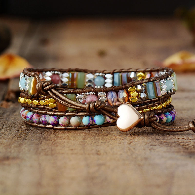 Pulseira Healing Cura Natural - Pedra Rodonita