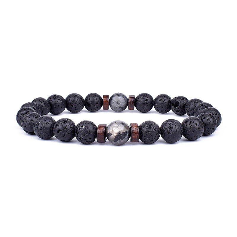 Pulseira Tibetana Lava Vulcânica
