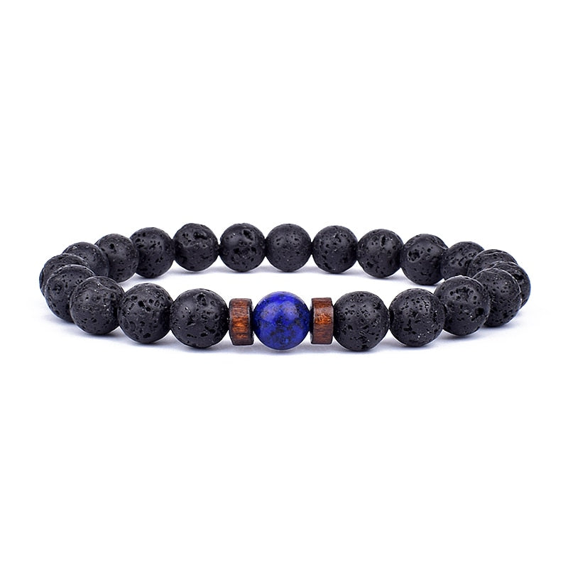 Pulseira Tibetana Lava Vulcânica