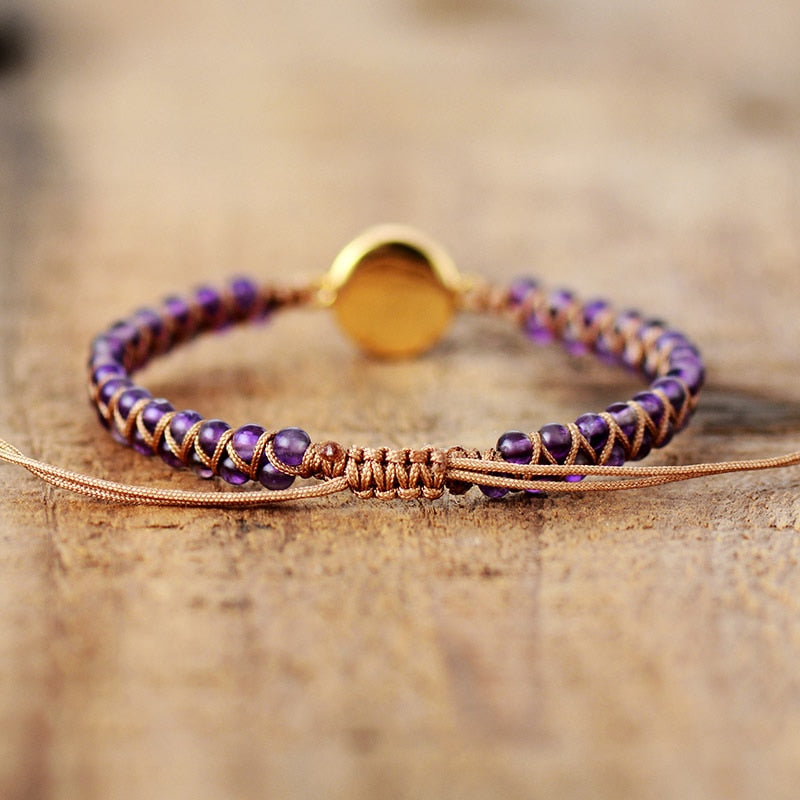 Pulseira Com Pedras Naturais - Trançadas