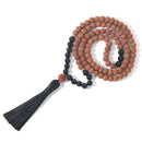 Japamala da Proteção Rudraksha e Ônix - Com Pulseira de Brinde!