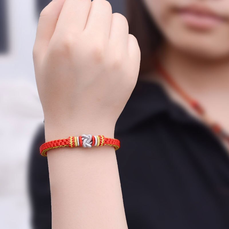 Pulseira Artesanal Nó Chinês - Sorte