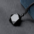 Colar Hexagonal - Obsidiana Negra