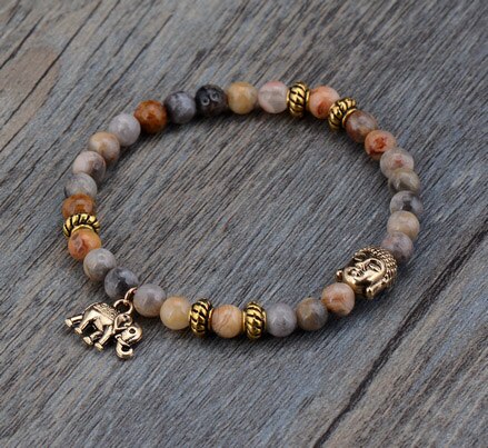 Pulseira Budista - Pedras Naturais