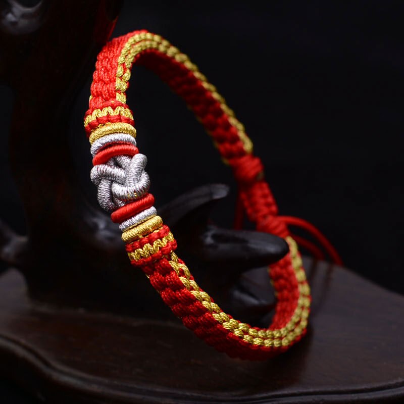Pulseira Artesanal Nó Chinês - Sorte
