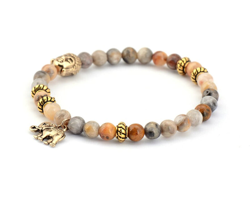 Pulseira Budista - Pedras Naturais