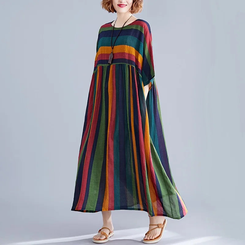 Vestido Tribal - Boho Chic Listrado