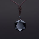 Colar Hexagonal - Obsidiana Negra