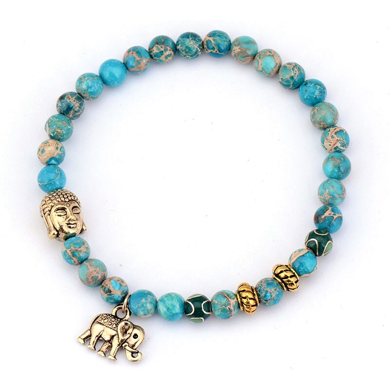 Pulseira Budista - Pedras Naturais