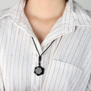 Colar Hexagonal - Obsidiana Negra