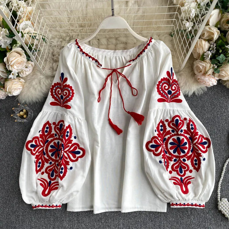 Blusa Bata Feminina Boho - Bordada