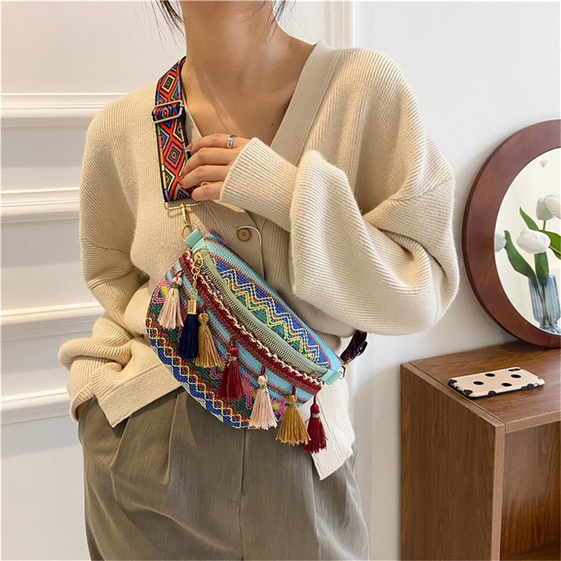 Bolsa de Cintura Boho - Crossbody