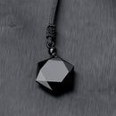 Colar Hexagonal - Obsidiana Negra