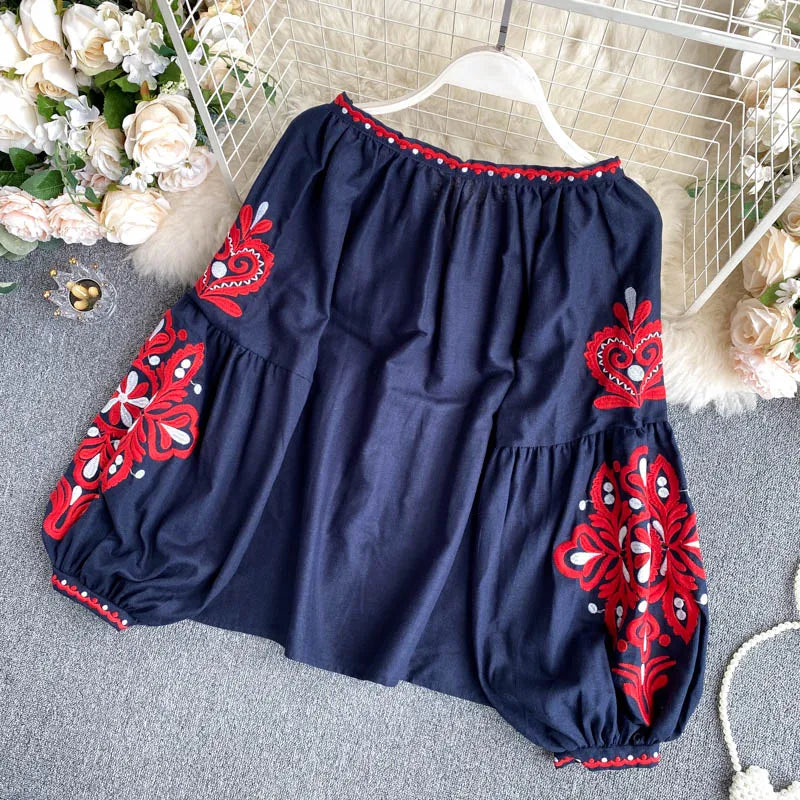 Blusa Bata Feminina Boho - Bordada