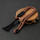 Japamala da Proteção Rudraksha e Ônix - Com Pulseira de Brinde!