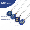 Colar Símbolos do Reiki - Feito de Lápis-Lazúli