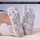 KIT Reflexologia Podal - Meia VitalPoint + Massageadores Acupressão