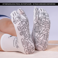 KIT Reflexologia Podal - Meia VitalPoint + Massageadores Acupressão