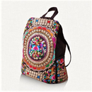 Mochila Mandala Mística - Mochila Feminina Estilo Étnico/Boho Bordada Retrô