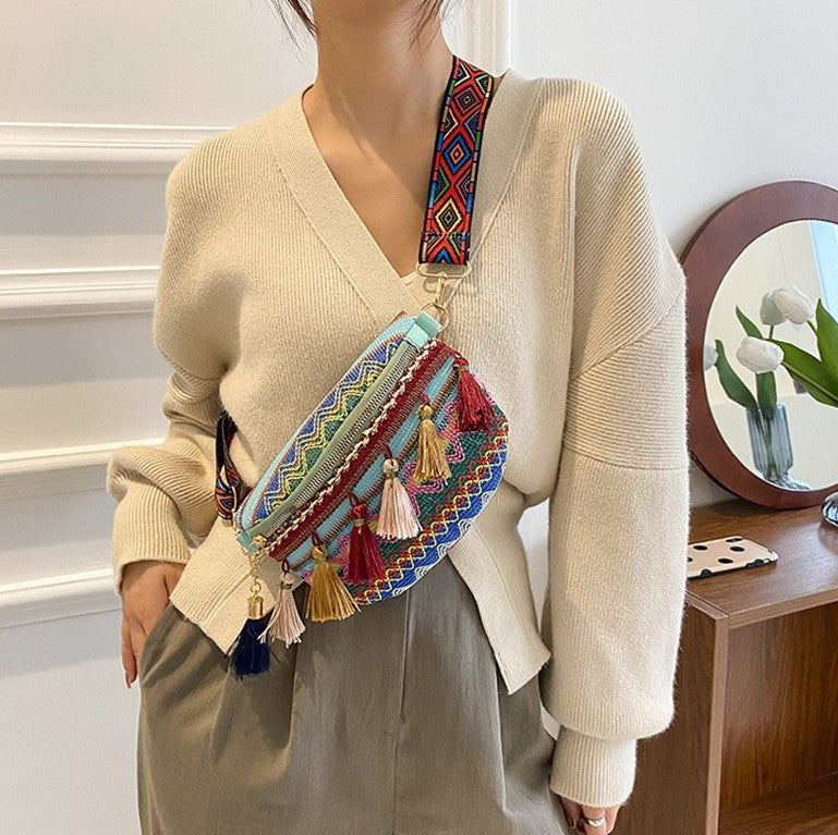 Bolsa de Cintura Boho - Crossbody